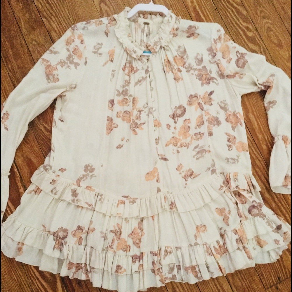 Free People Flowery Tunic Top